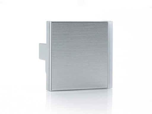KNX touch sensor 4-way, with thermostat – brushed aluminum