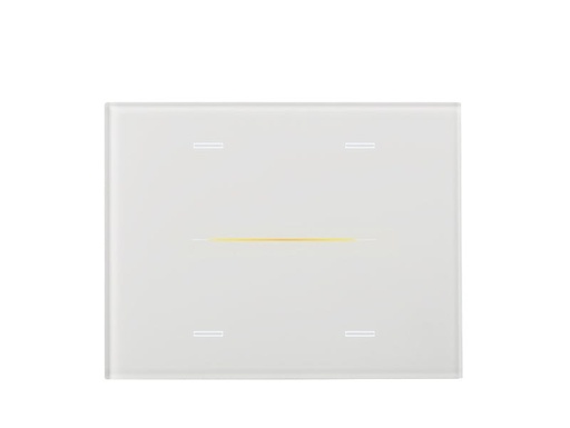 KNX touch sensor cover GLASSPAD Line 8-way, single, 3-module – white