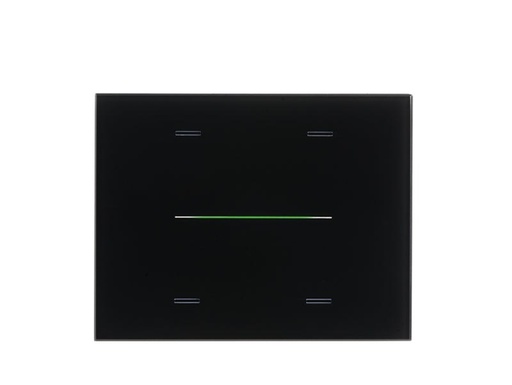 KNX push sensor cover GLASSPAD Line 4-way, single, 3-module – black