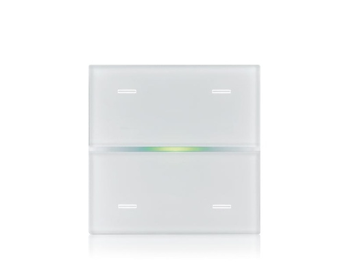KNX Touch Sensor Cover GLASSPAD Line 4-fold, Double – white
