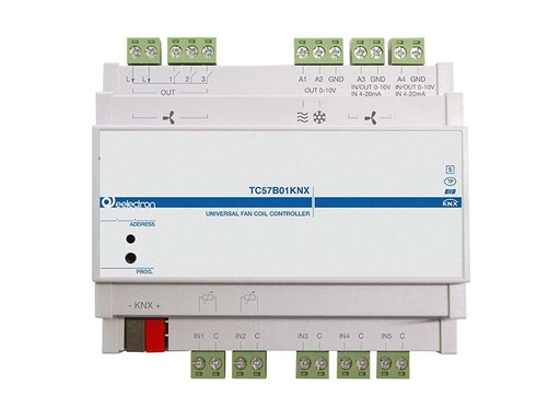 KNX Universal Fan Coil Actuator Triple, 3 binary inputs, 4 x 0-10 V