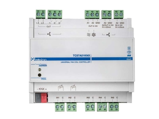 KNX Universal Fan Coil Actuator Triple, 3 binary inputs, 3 x 0-10 V