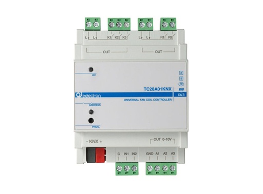 KNX Universal Fan Coil Actuator Triple, 2 binary inputs, 3 x 0-10 V