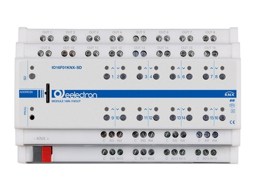 KNX Universal Actuator 16-fold, 16 binary inputs, SD card