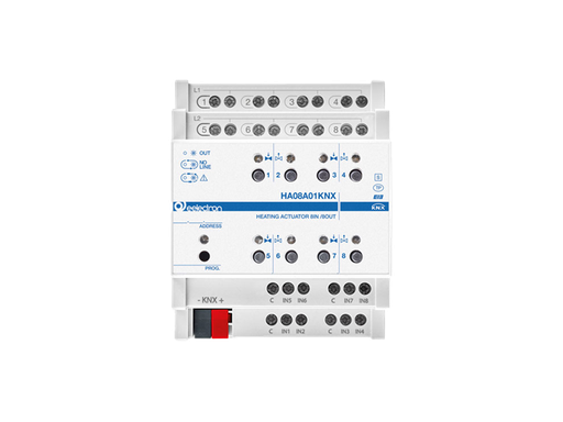 KNX heating actuator 8-fold, 8 binary inputs