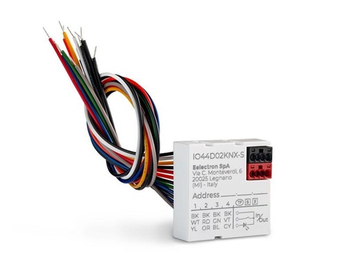 KNX push-button interface 4-way, 4 LED outputs, secure