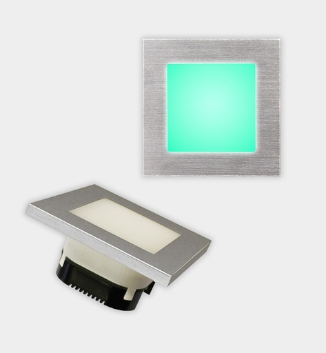 KNX-LED4-AQx - KNX RGB and Amber LED Light, Square Aluminum Front