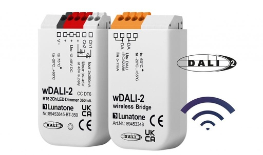 WDALI-2 BT5 2Ch LED Dimmer 350mA CC DT6