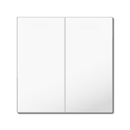 Rocker for the KNX Push Button Light 55 Basic 2 gang, Pure White glossy finish, neutral