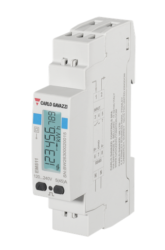 EM511 Energy analyzer for 1-phase systems, cULus listed, Modbus RTU