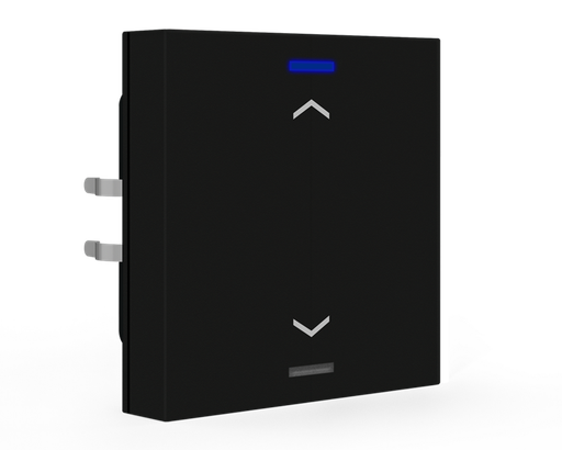 KNX Push Button Lite 55 1 gang, RGBW, blinds, Black matt