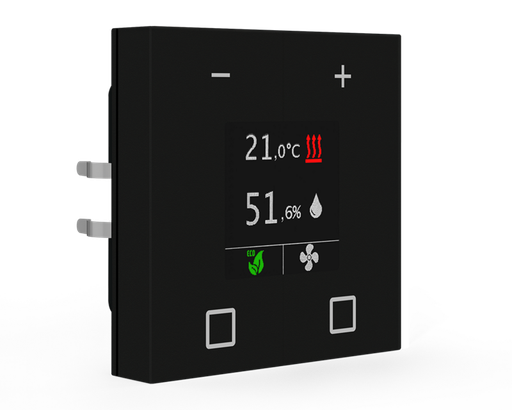 KNX Room Temperature Extension Unit Smart 55, Black matt