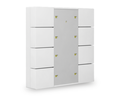 KNX Push Button Plus 55 8 gang, White matt finish
