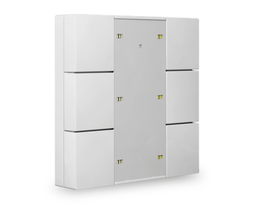 KNX Push Button Plus 55 6 gang, White glossy finish