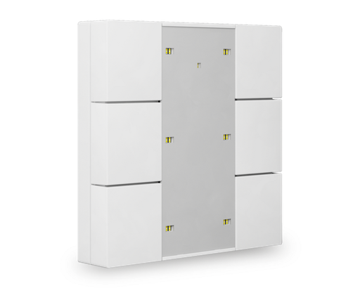 KNX Push Button Plus 55 6 gang, White matt finish
