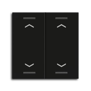 Rocker for the KNX Push Button Light 55 2 gang, Black matt, blinds