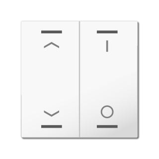 Rocker for the KNX Push Button Light 55 2 gang, white glossy finish, blinds and switch