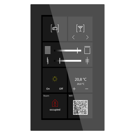 KNX Glass Touch Smart Plus 6 inch, KNX Data Secure, black