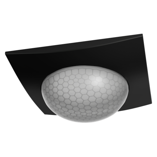 KNX Presence Detector 360° with 4 sensors, constant light control, Black matt finish
