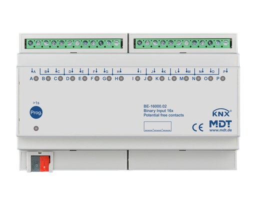 KNX Binary Input 16-channel, 8 SU MDRC, Potential free version