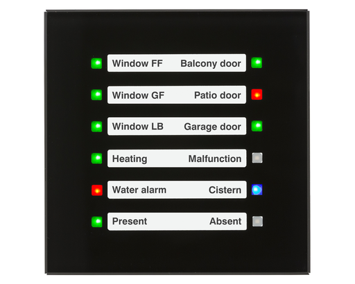 KNX Glass LED Indicator, Black