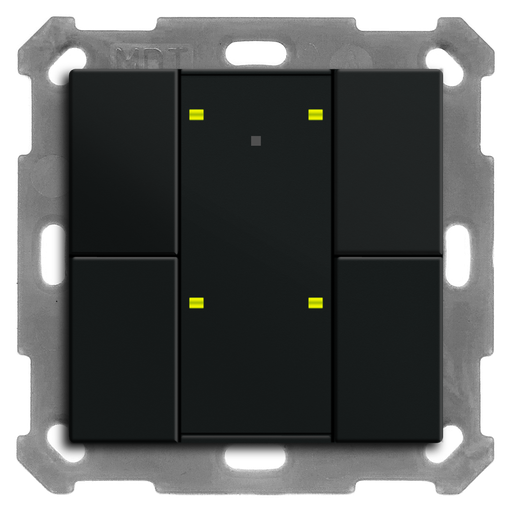 KNX Push Button Plus TS 55 4 gang, Black matt finish