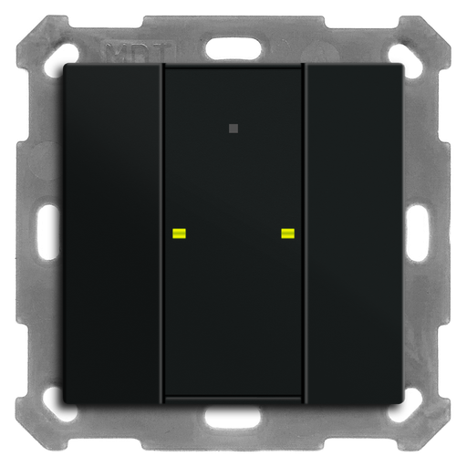 KNX Push Button Plus TS 55 2 gang, Black matt finish