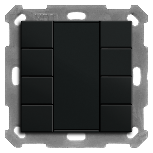 KNX Push Button 55 8 gang, Black matt finish