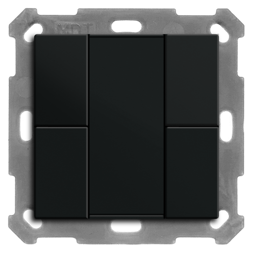 KNX Push Button 55 4 gang, Black matt finish