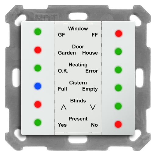 KNX LED Indicator 55, White glossy finish