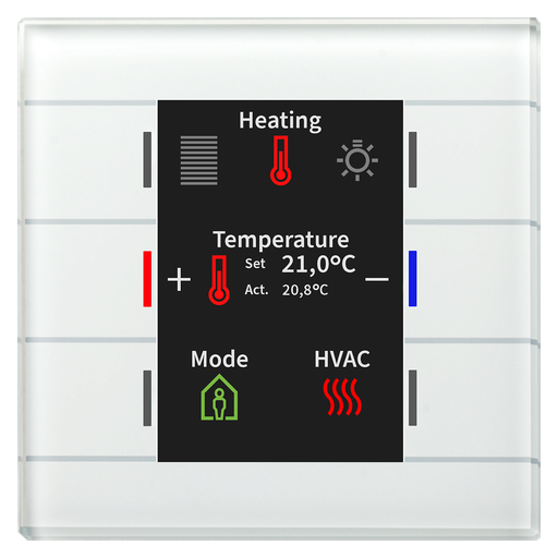KNX Glass Push Button II Smart with temperature sensor, White