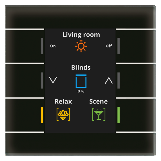 KNX Glass Push Button II Smart, Black
