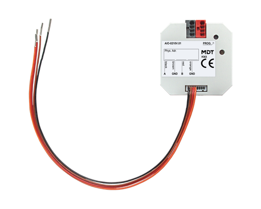KNX Analog I/O 2-channel, flush mounted, 0 - 10 V, switchable In-/Output